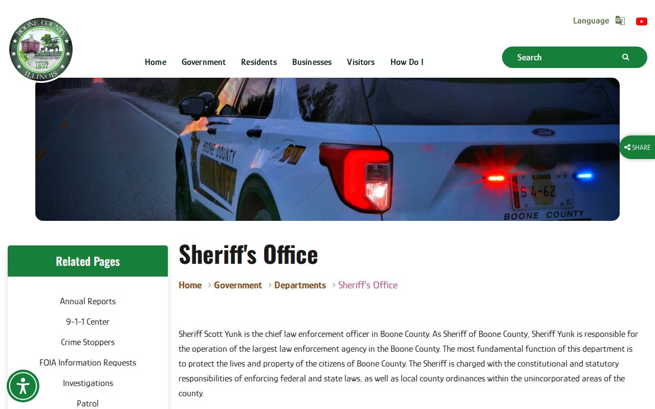 Boone County sheriff official arrest records source